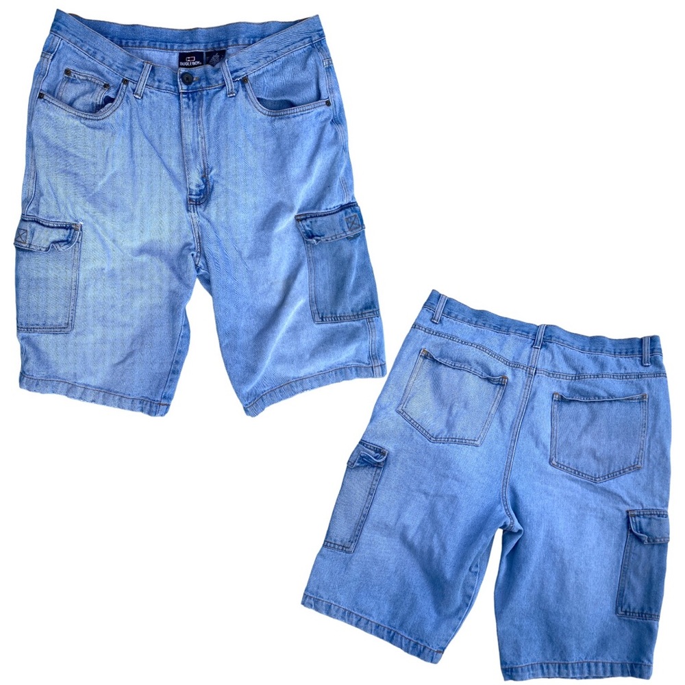 Vintage Bugle Boys 90s denim cargo shorts